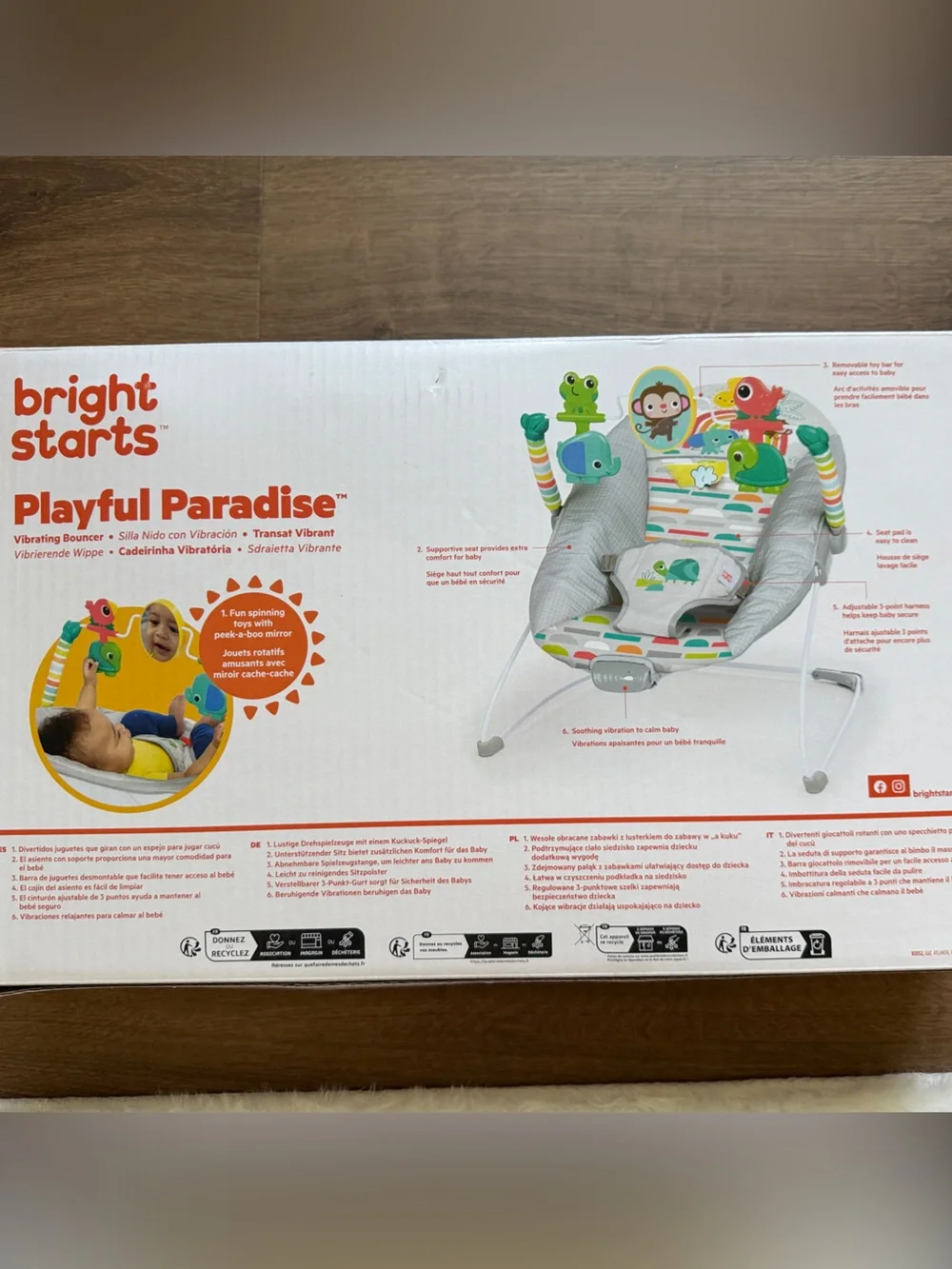 Playful Paradise Baby Bouncer - Multicolor